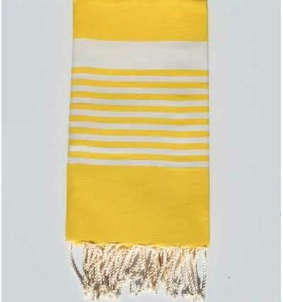 shiny yellow arthur beach towel Fouta Tunisia - 1