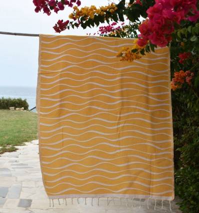 Hawaii Yellow Beach Towel Fouta Tunisia - 1