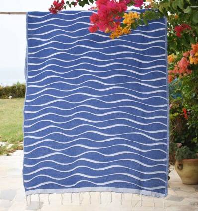 Hawaii Blue Beach Towel Fouta Tunisia - 1