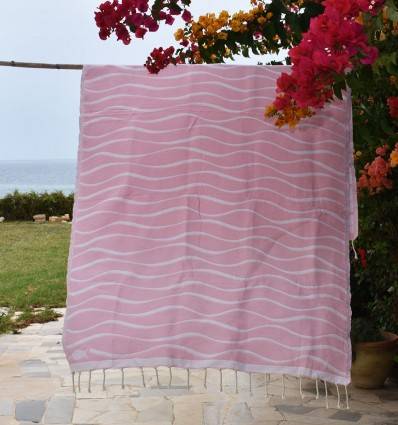 Hawaii Pink beach towel Fouta Tunisia - 1