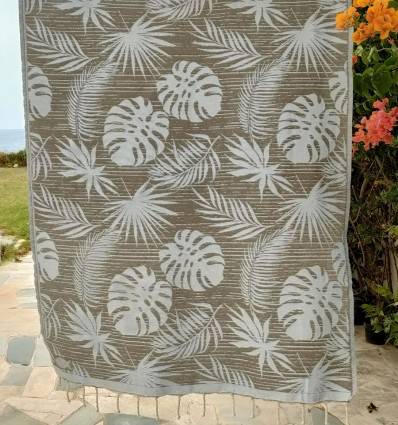 Amazon Taupe Beach Towel Fouta Tunisia - 1