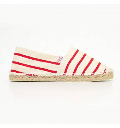 Red and Ecru Women's Espadrilles Crabster - 1