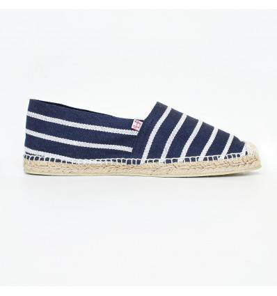 Navy Blue with Stripes Men's Espadrilles Crabster - 1