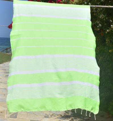 Beach Towel Arthur Neon Green Fouta Tunisia - 1