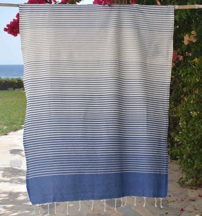 Beach Towel Portofino Blue Fouta Tunisia - 1