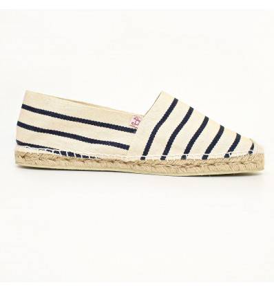 Men's Cream and Navy Espadrilles Crabster - 1