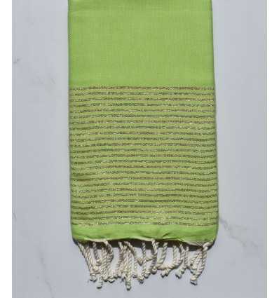 Flat lime green lurex fouta 