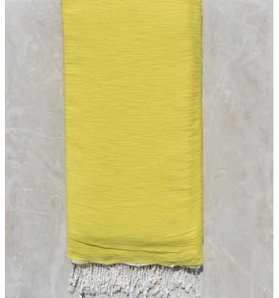 Lemon yellow flamed throw 