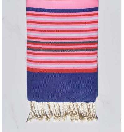 light pink, blue jeans, red, light gray and slate beach towel 